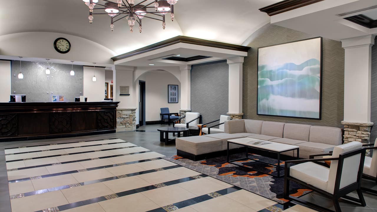 Sterling hotel front desk area at Hyatt House Sterling / Dulles Airport – North