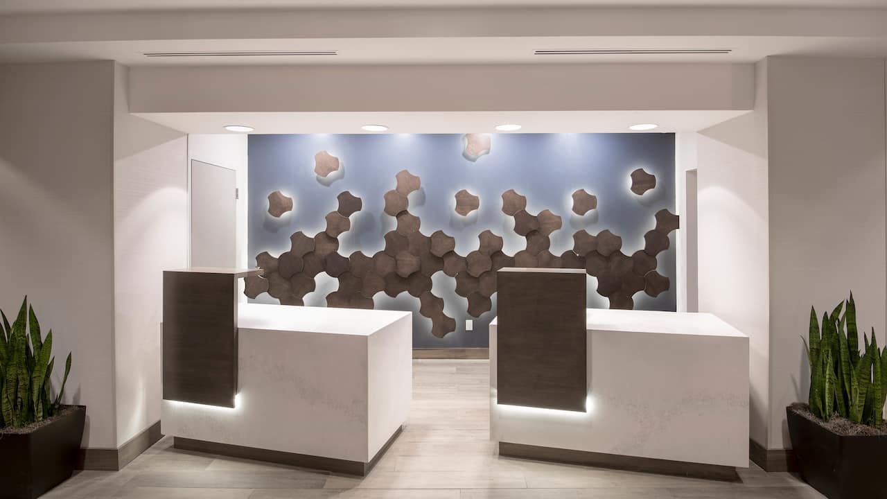 Gallery host desks