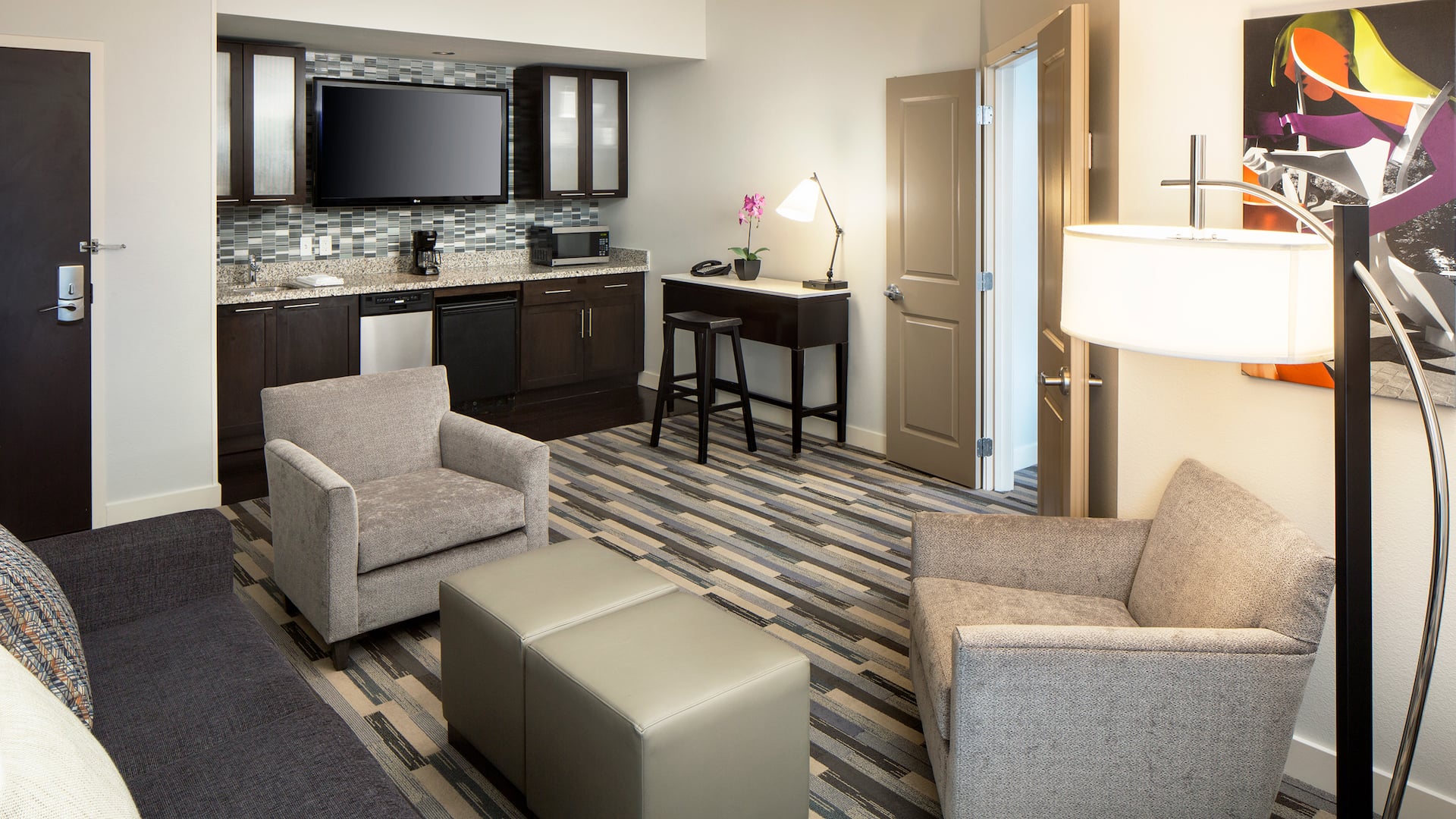 Hyatt House Charlotte/Center City Jewel Suite Living Area