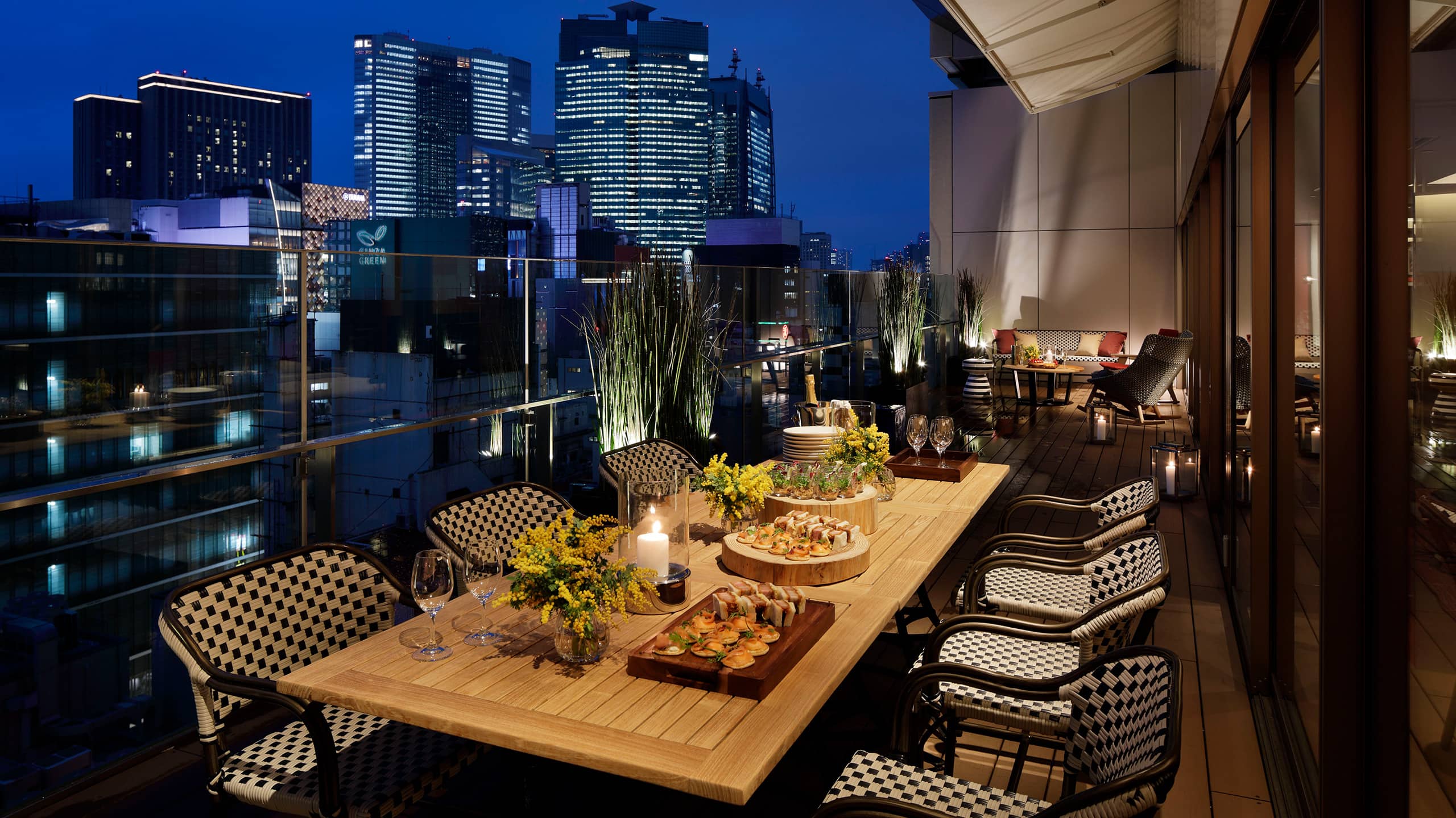 1/1 Hyatt Centric Ginza Tokyo Namiki Suite Terrace Evening Event