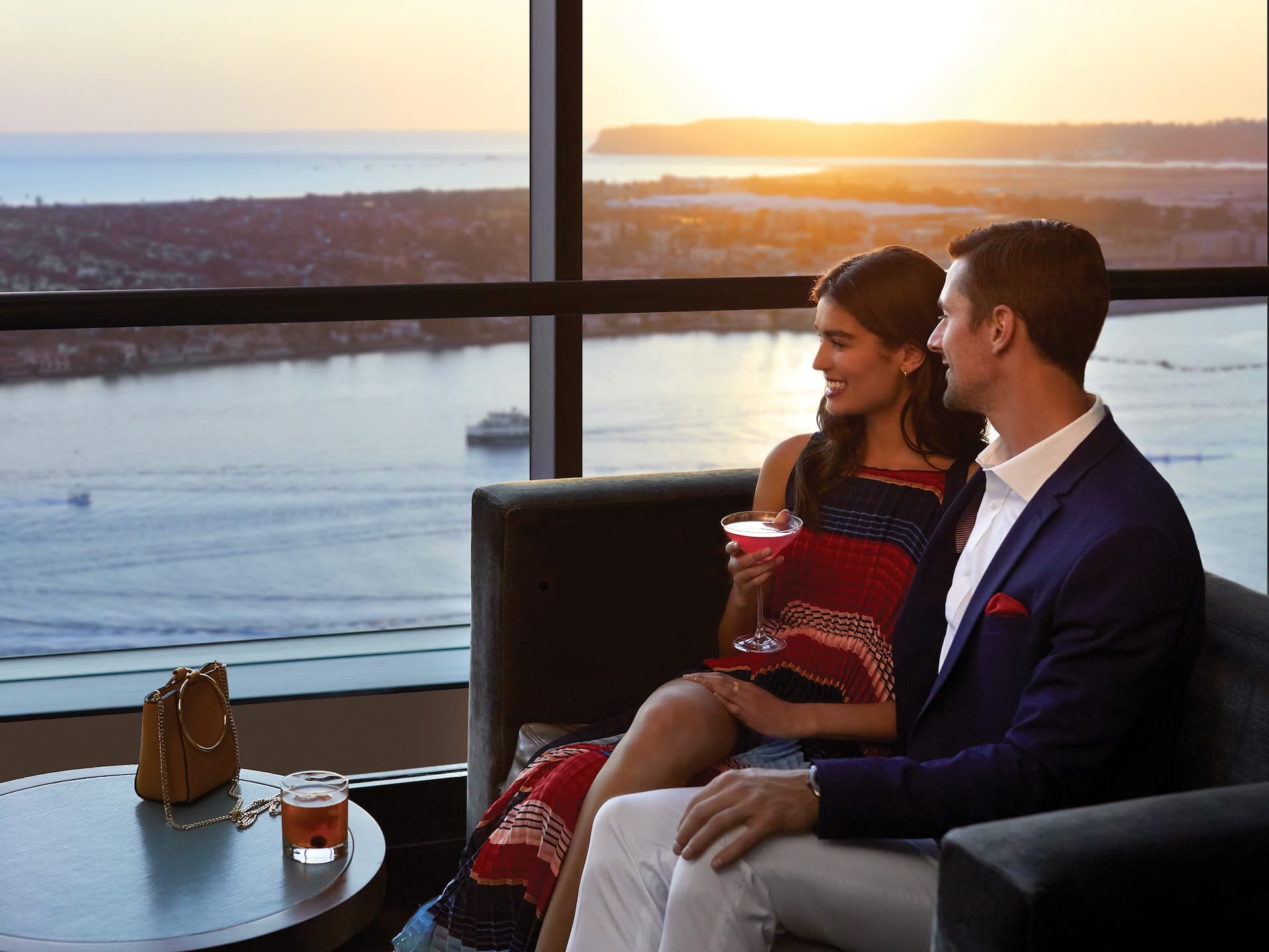 Manchester Grand Hyatt San Diego Lifestyle Top of the Hyatt Couch