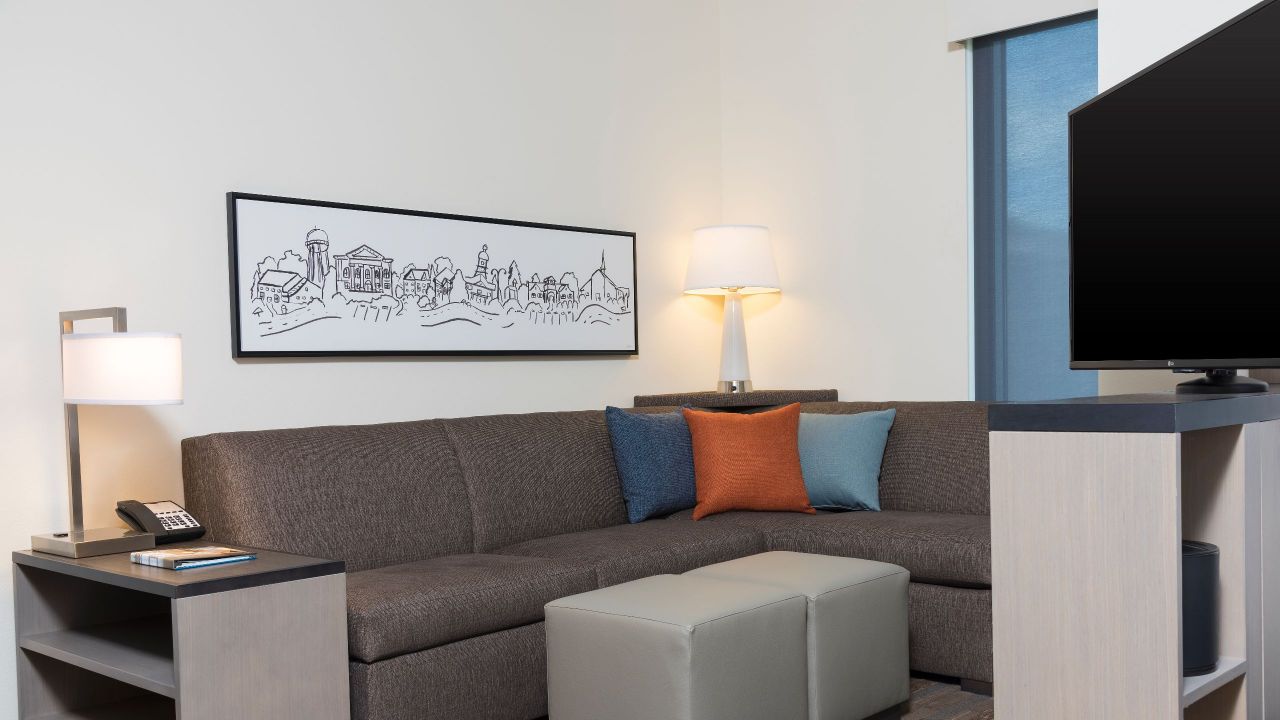 Rooms Hyatt House Austin One Bedroom Living Room