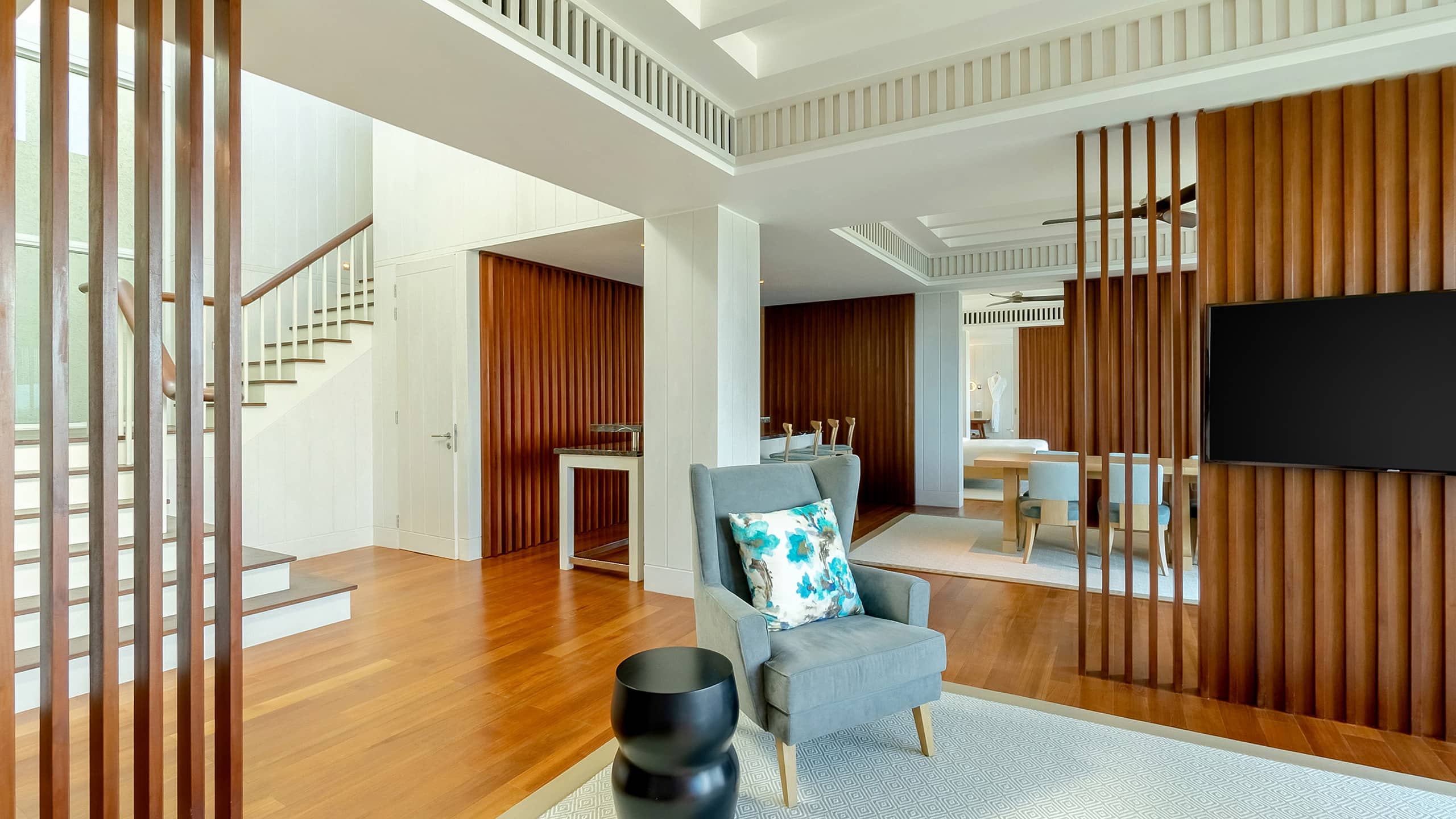 Park Hyatt St. Kitts Christophe Harbour Penthouse Living Stairs