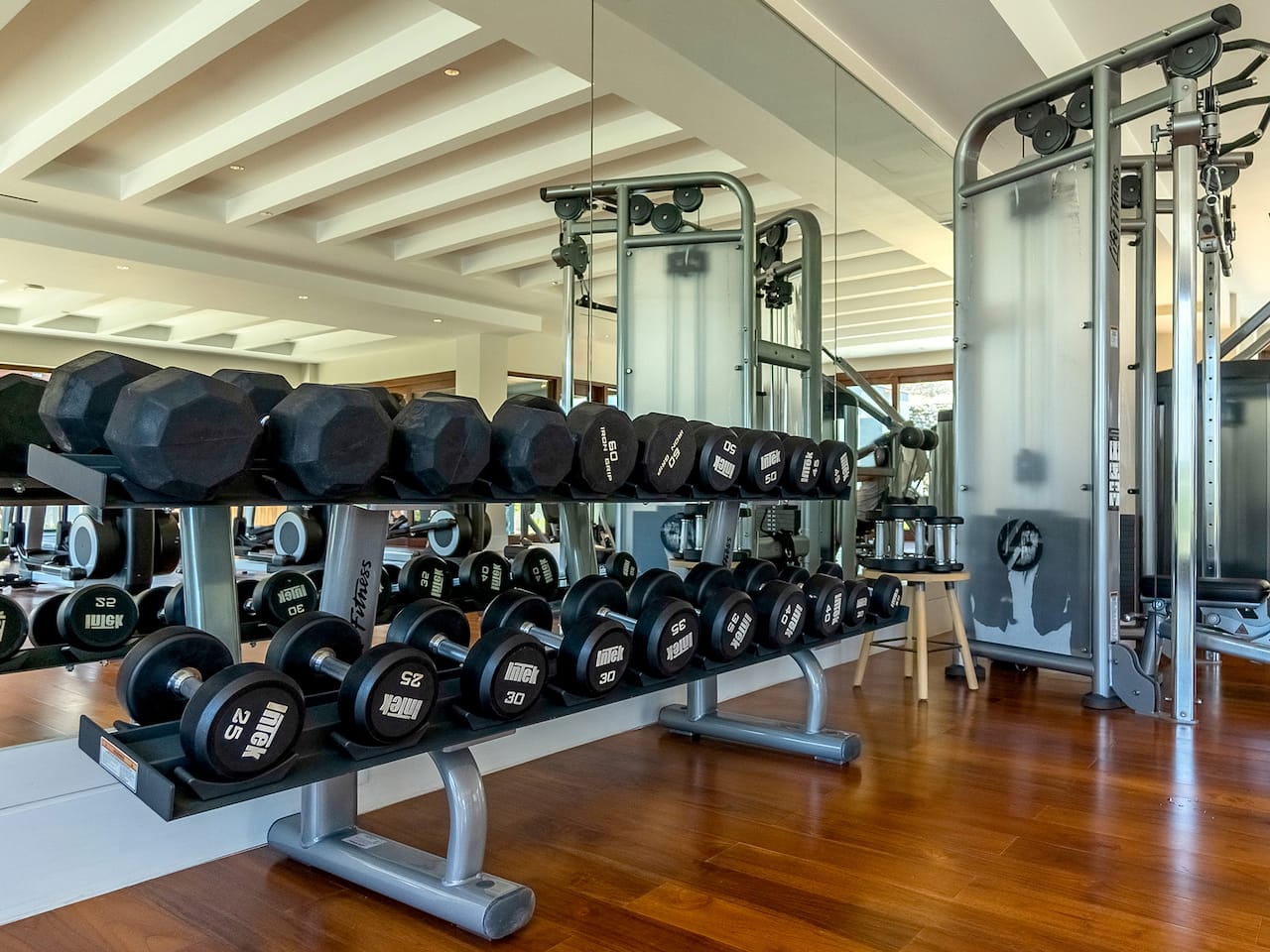 Fitness Center with free weights 