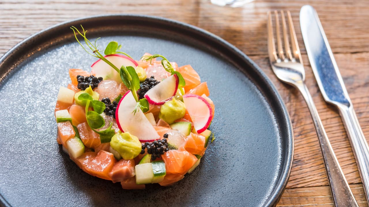 Eastway Brasserie brunch salmon | Andaz London Liverpool Street