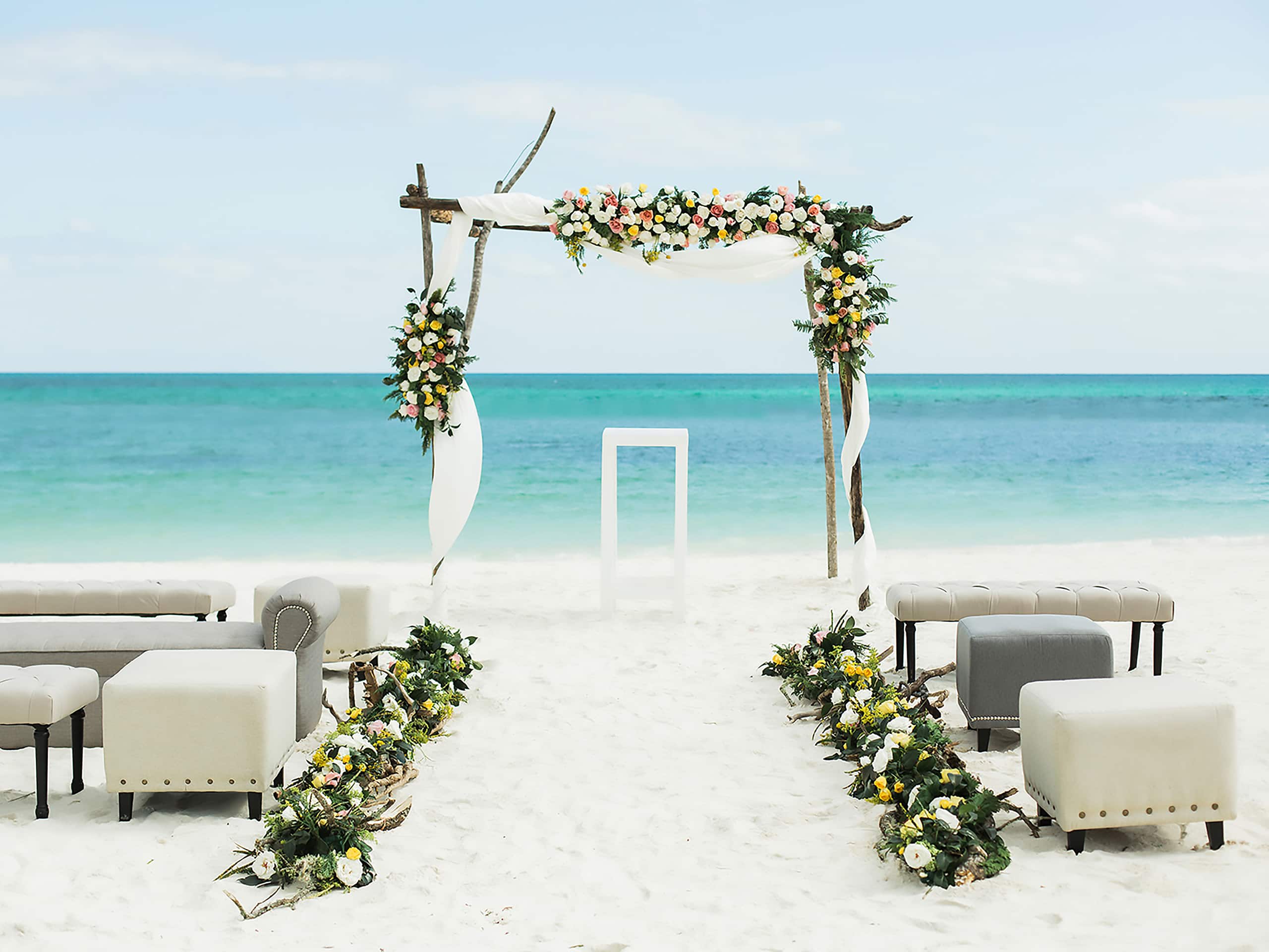 Andaz Mayakoba Resort Riviera Maya Beach Wedding Ceremony