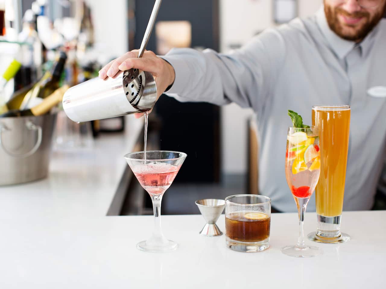 Bartender Pouring