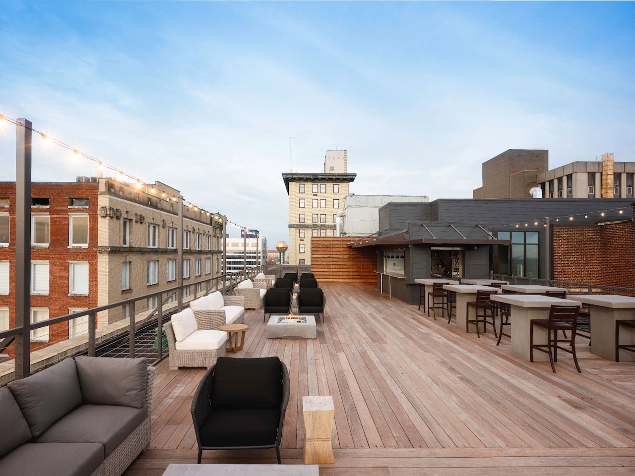 The rooftop event space