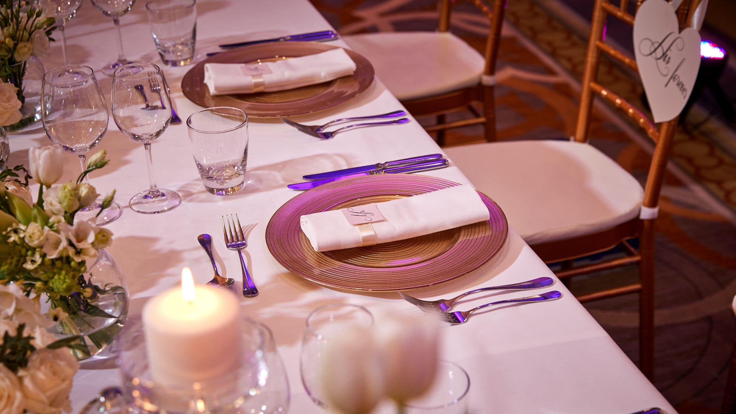 Hyatt Regency Belgrade Crystal Ballroom Wedding Table