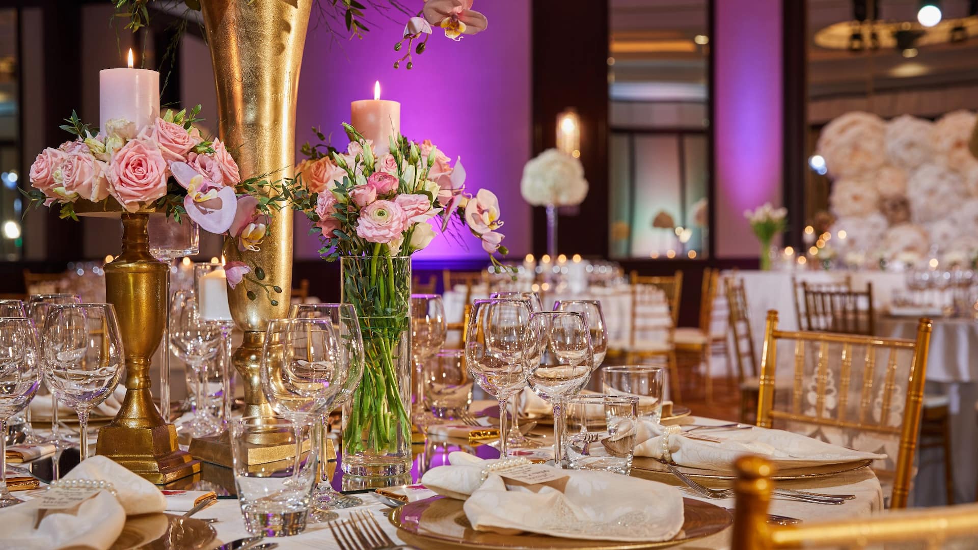 Hyatt Regency Belgrade Crystal Ballroom Wedding Table