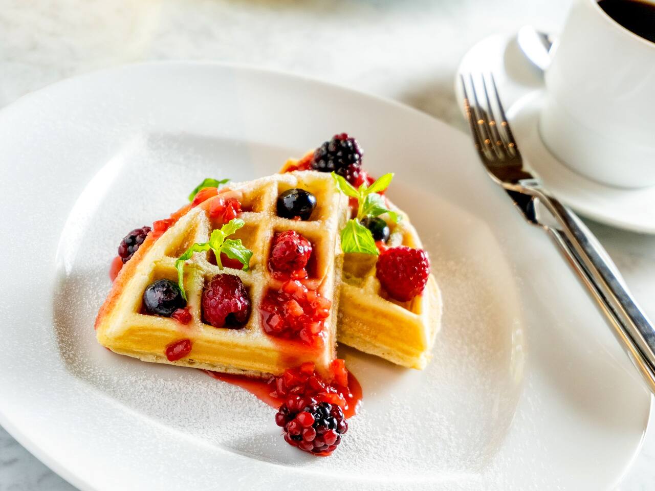 Waffle breakfast