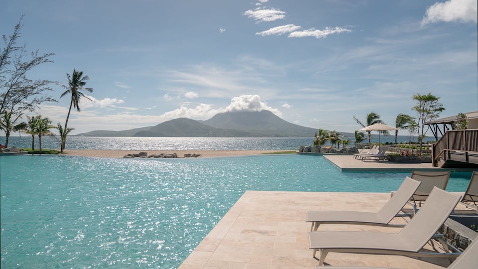 Park Hyatt St Kitts Lagoon Pool Nevis Peak