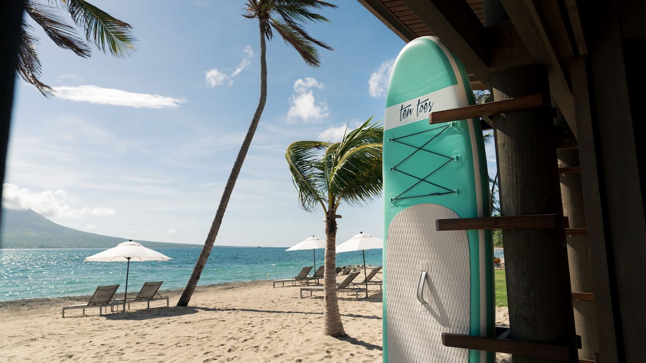 Stand Up Paddle Board and beach chairs 