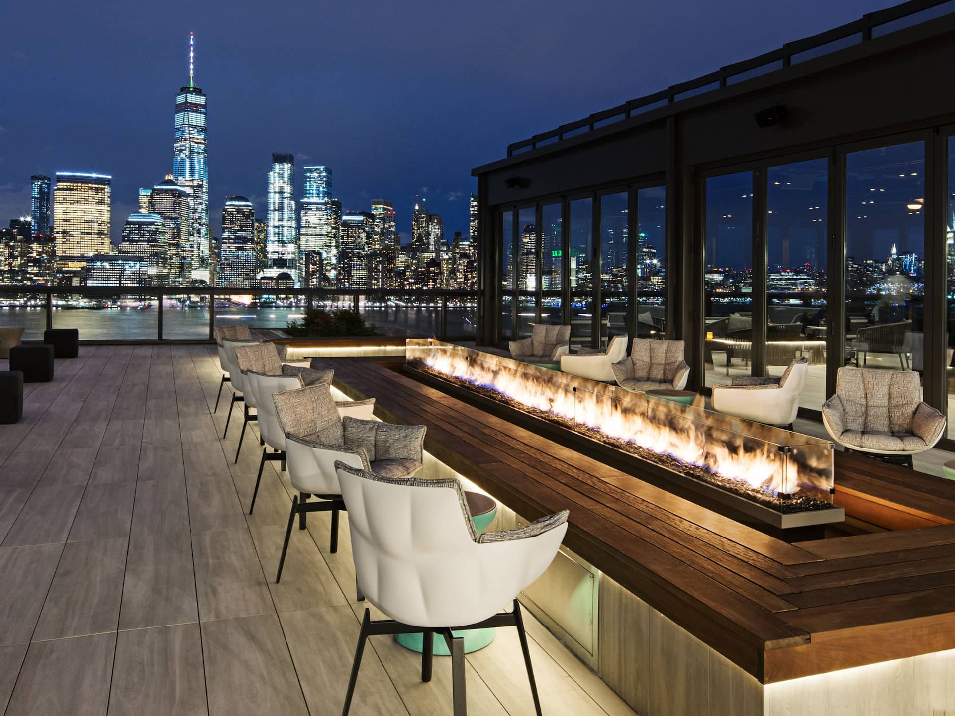 Hyatt House Jersey City RoofTop at Exchange Place Patio