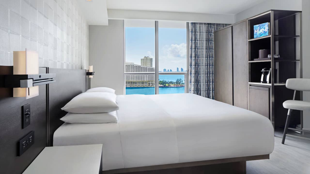 Brickell, Miami hotel room near FTX Arena with king bed