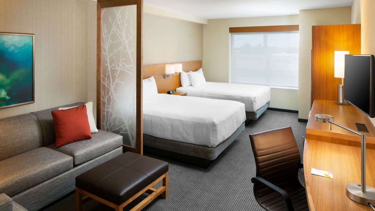 Two Queen Beds with Sofa Bed