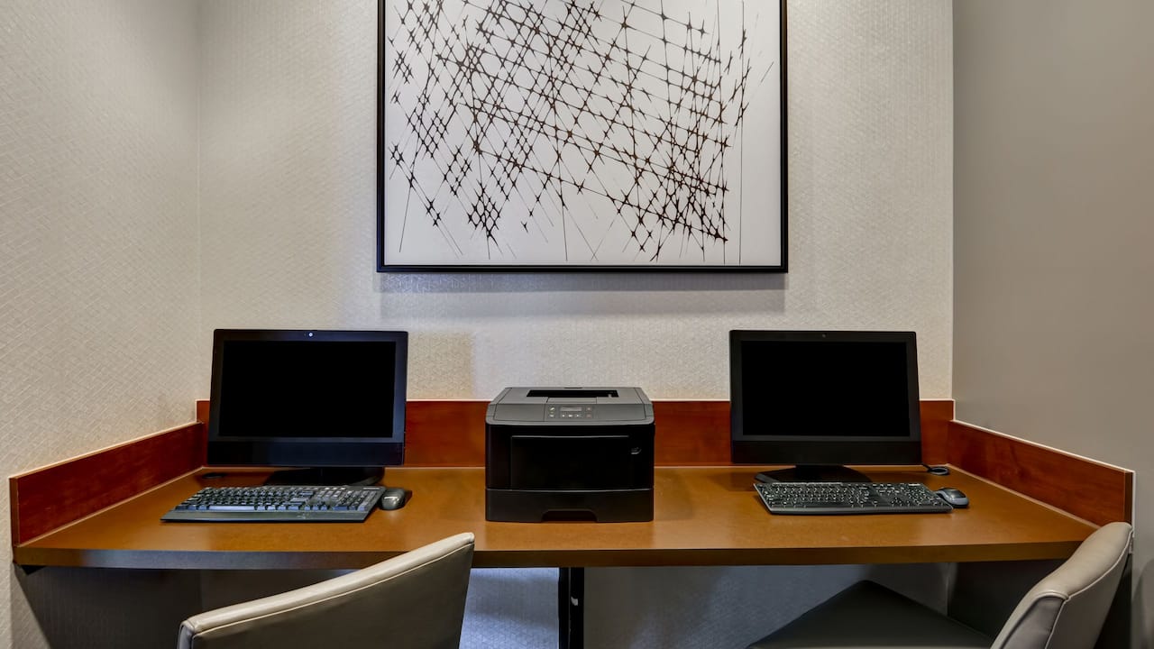 Computer room inside a Memphis, TN hotel
