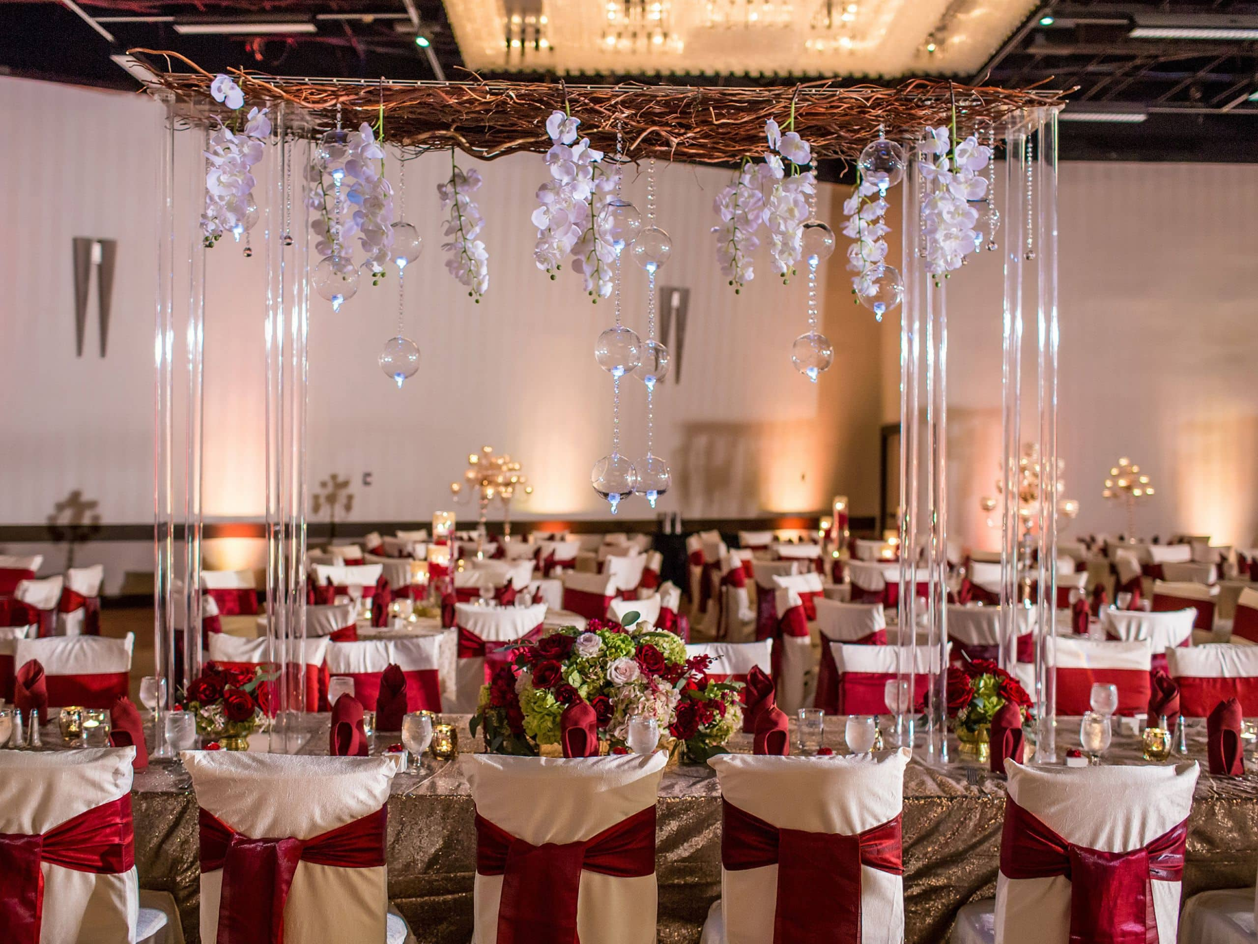 Hyatt Regency Houston Red and White Wedding