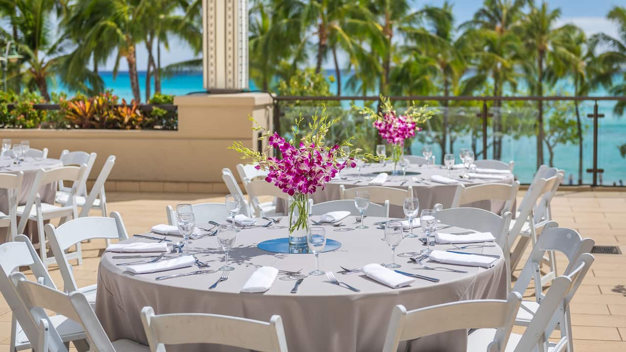 Terrace wedding at Hyatt Regency Waikiki Beach Resort And Spa
