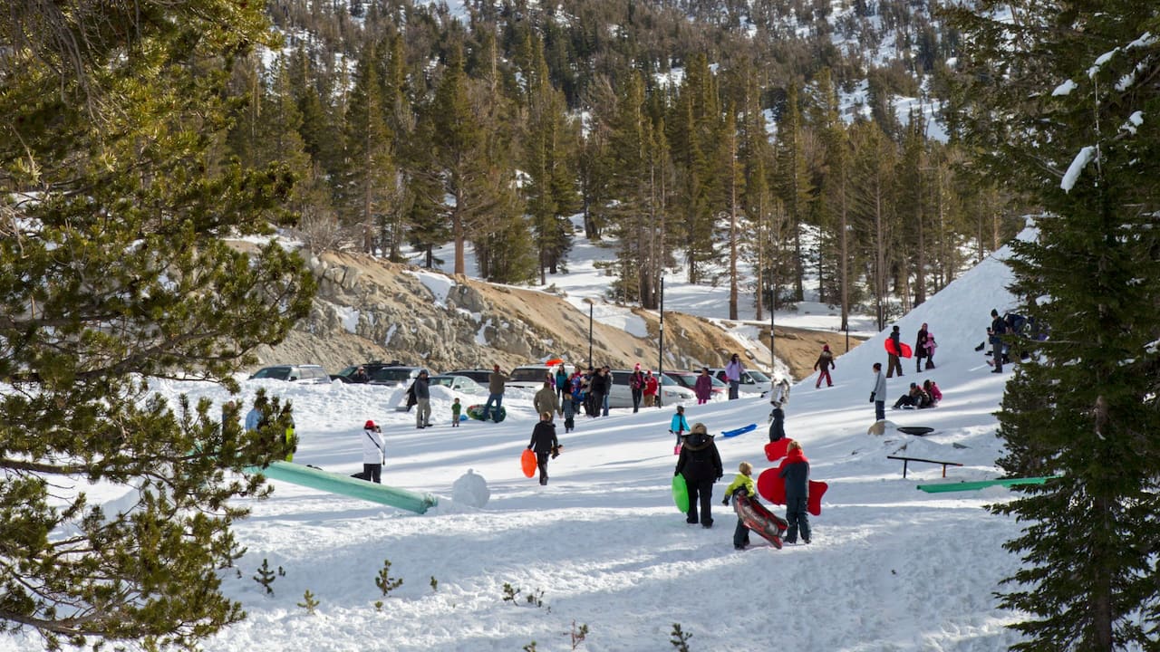 Guest skiing and snowboarding near the Hyatt Regency Lake Tahoe Resort, Spa and Casino