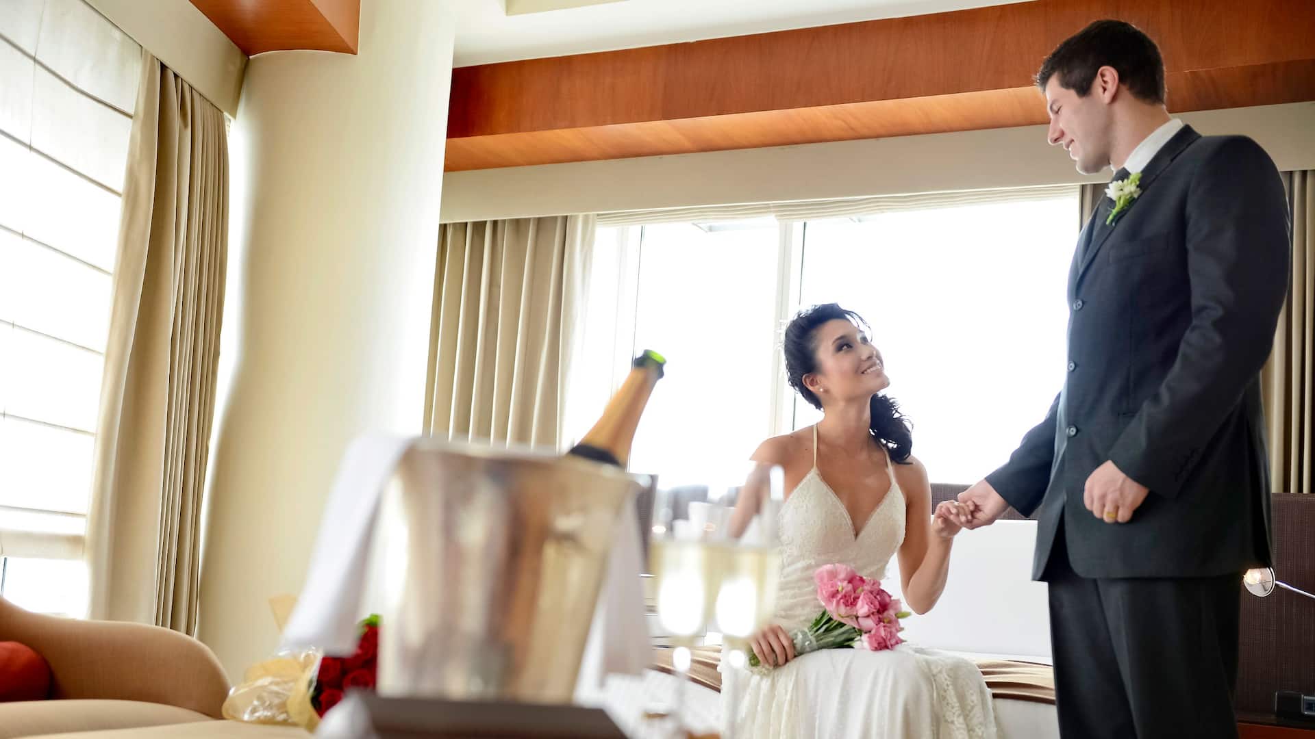 Grand Hyatt São Paulo Bride and Groom in Suite