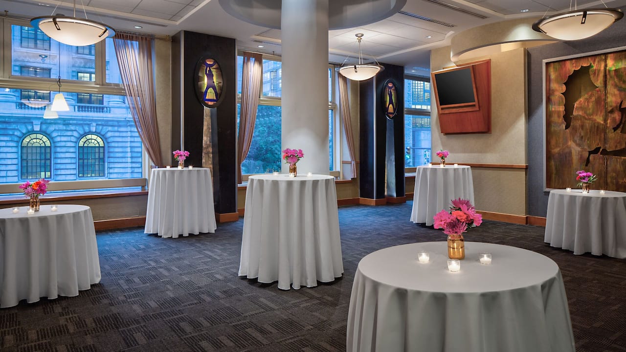 Superior Avenue Room with reception setup 