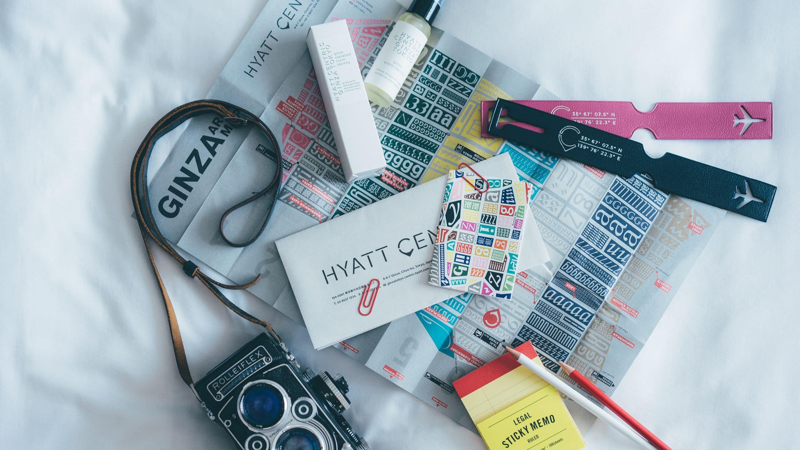 Hyatt Centric Ginza Tokyo Maps Travel Goods