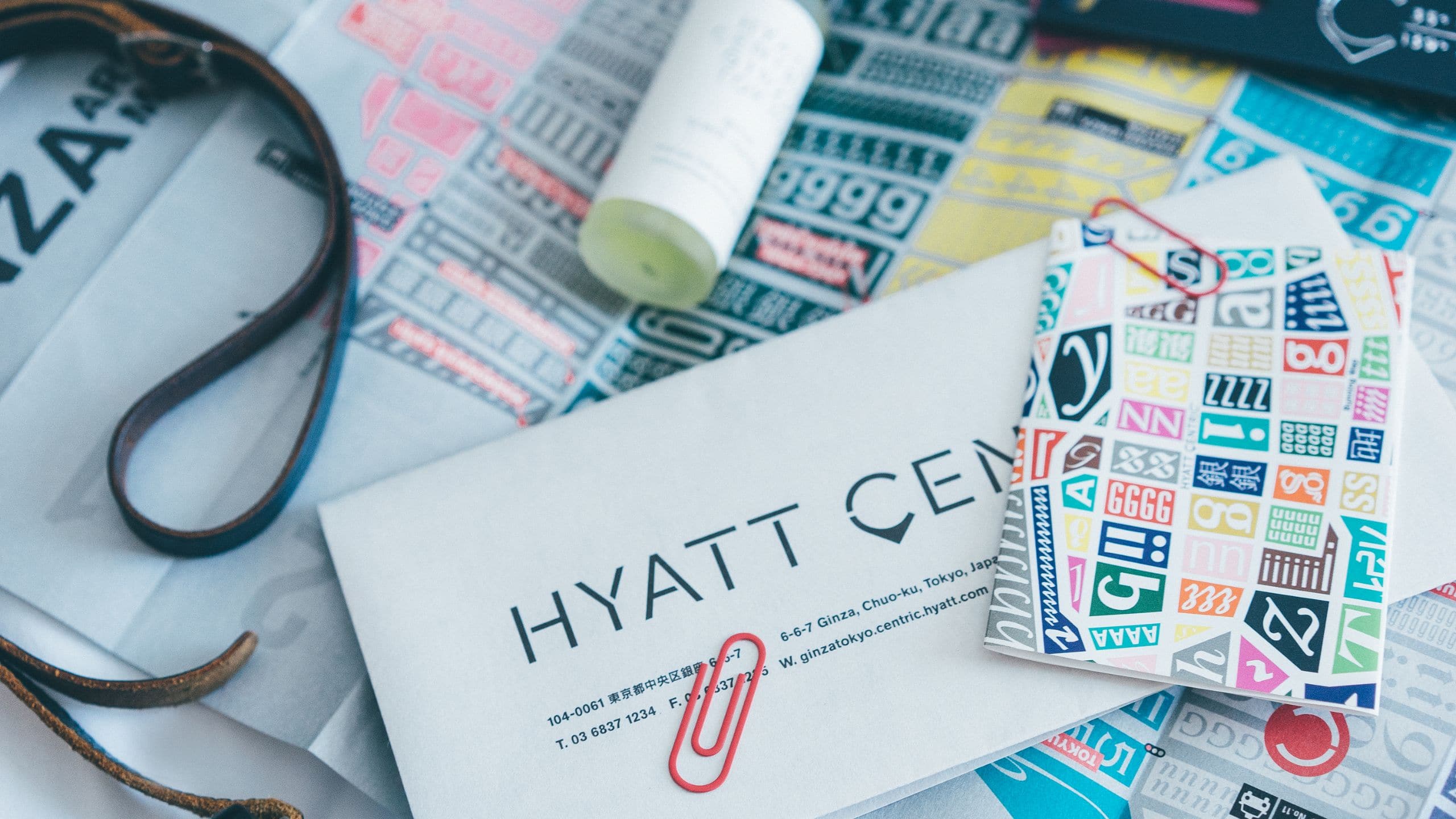 Hyatt Centric Ginza Tokyo Maps Travel Goods