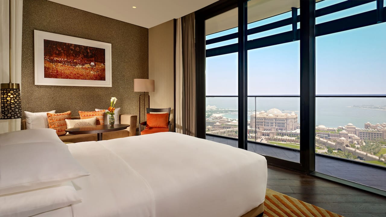 King Room with Balcony Master Bedroom at Grand Hyatt Abu Dhabi
