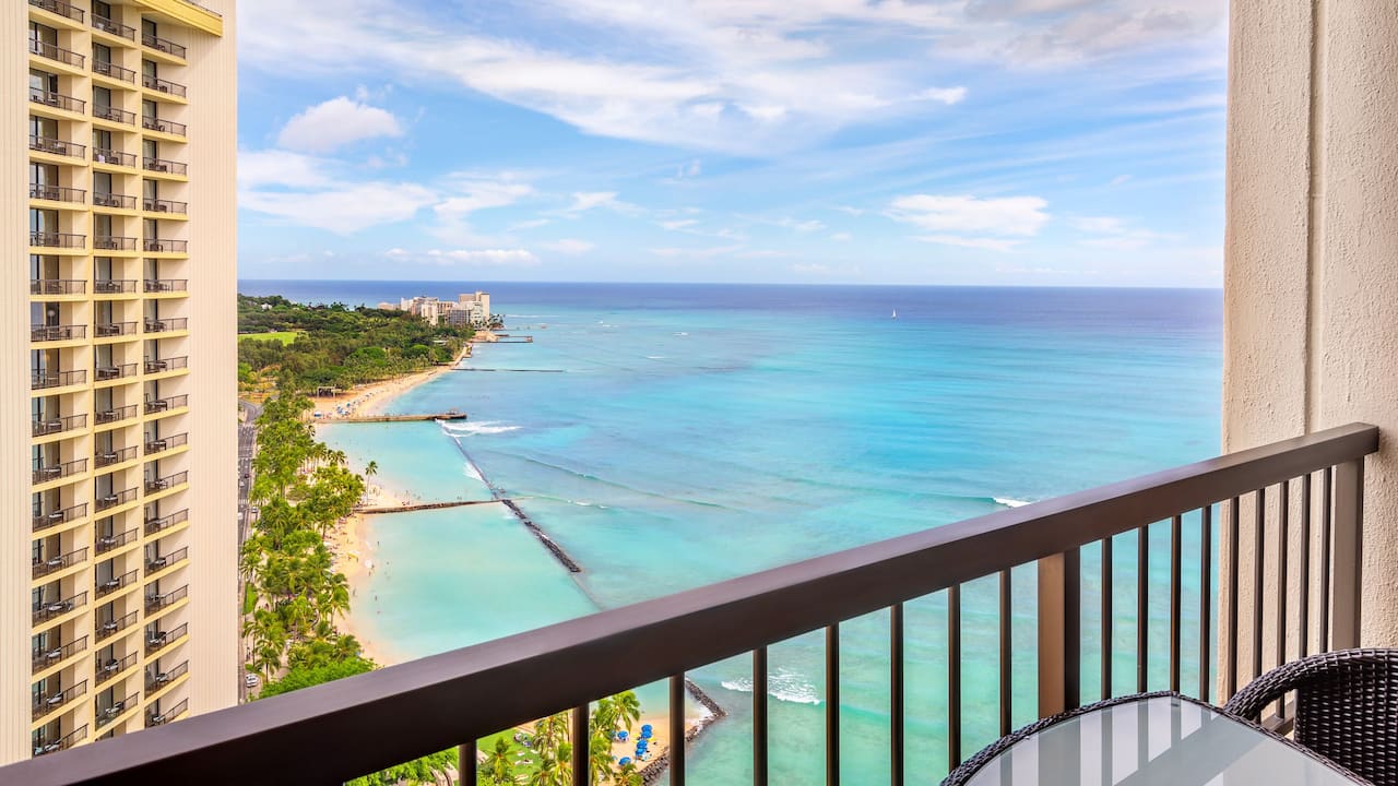 Hyatt Regency Waikiki Beach Ocean Ewa Room View Balcony