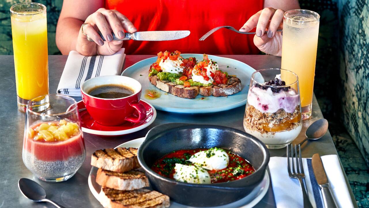 Rakes Eggs and Avocado Toast Brunch