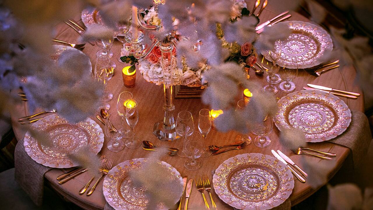 decoration table for wedding venue in cartagena 