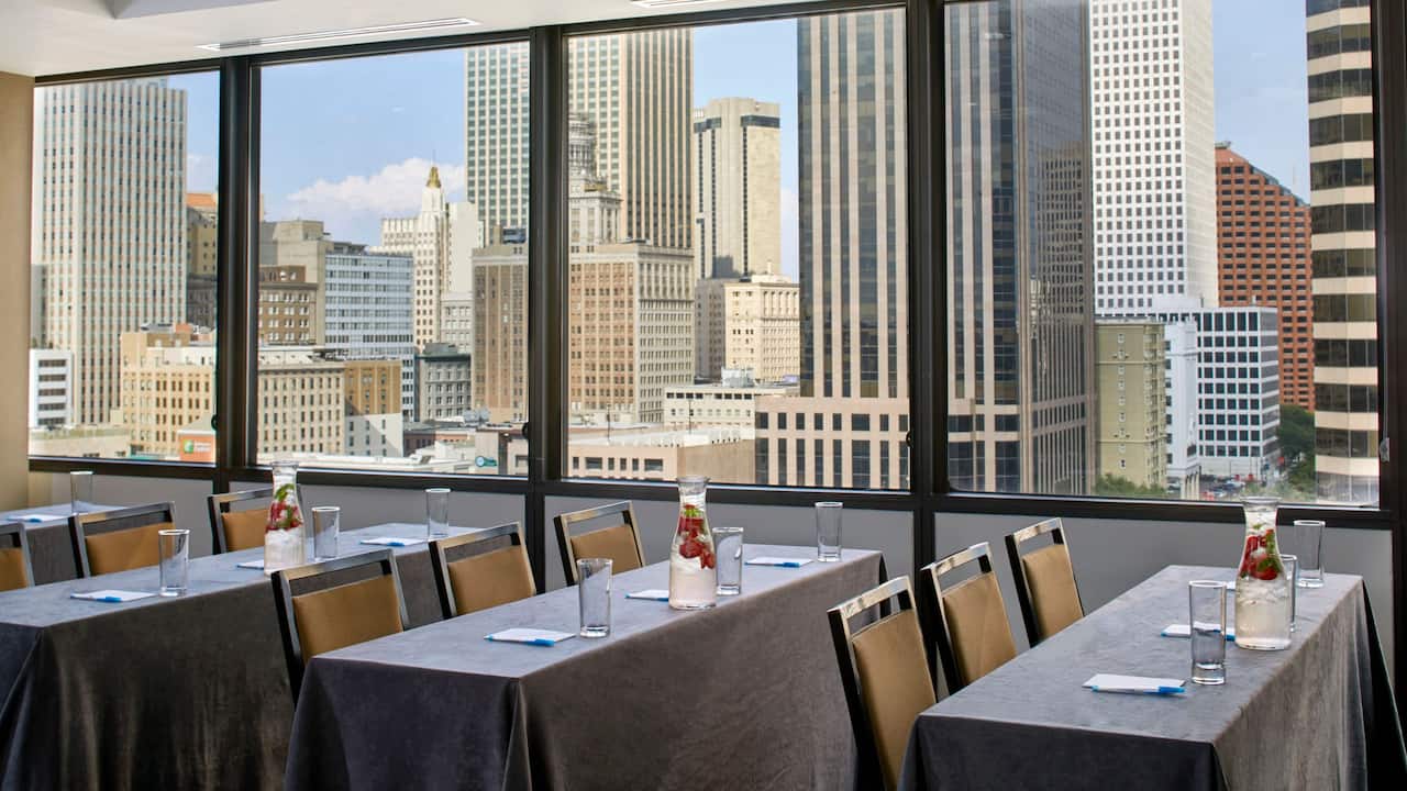 Classroom Setup with View at Hyatt House New Orleans Downtown