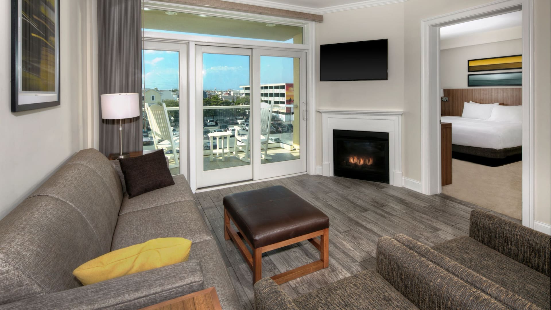 Hyatt Place Dewey Beach Living Room Balcony