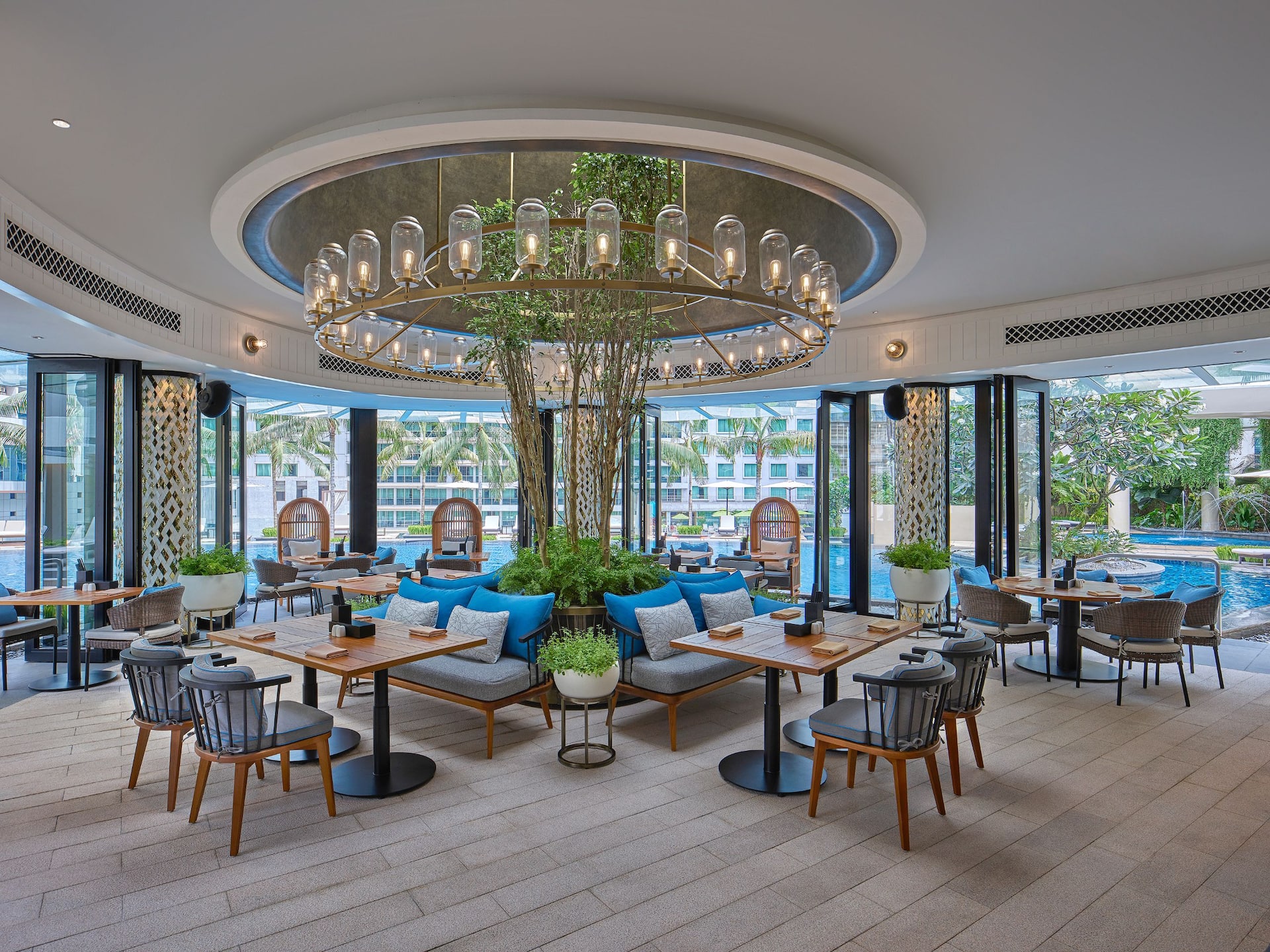 Grand Hyatt Kuala Lumpur Pool House Bbq Fun And Flames Table Poolside