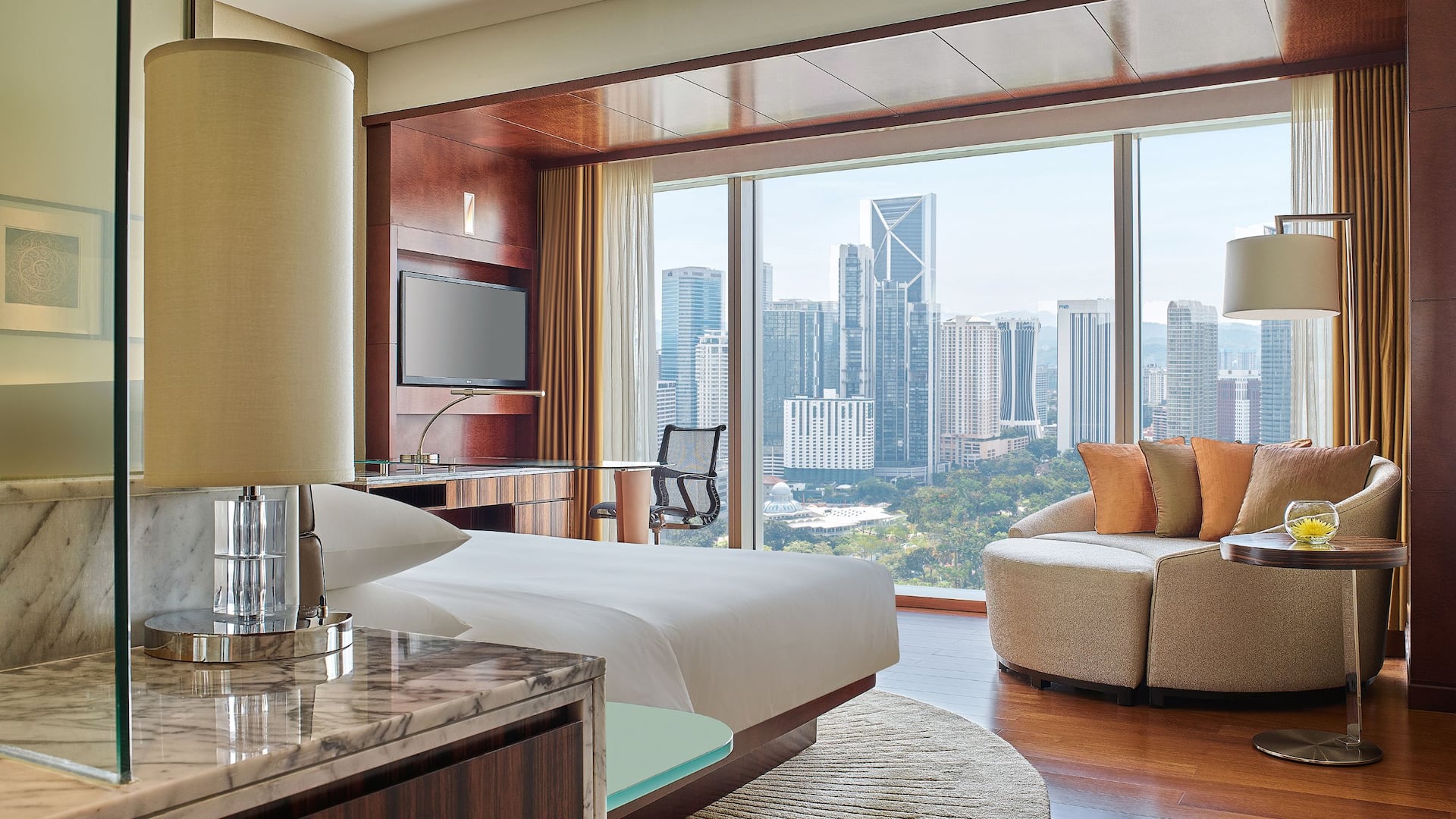 Grand Room 1 King Bed with Garden View at Grand Hyatt Kuala Lumpur, Malaysia