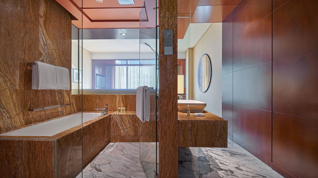 Bathroom (Grand Room) with LCG Privacy Setting at Grand Hyatt Kuala Lumpur