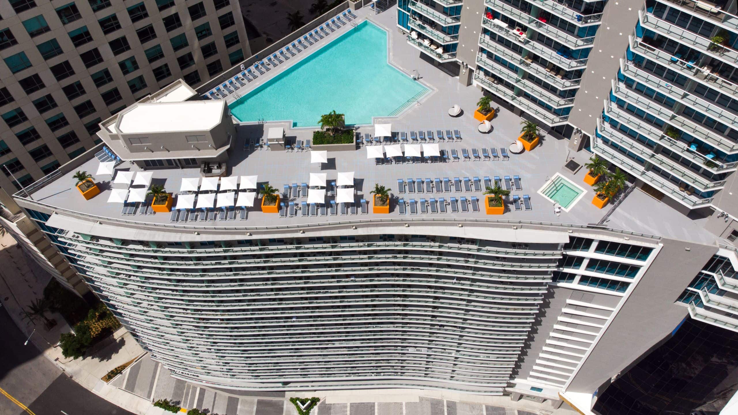 Hyatt Centric Brickell Miami Aerial View Pool Terrace