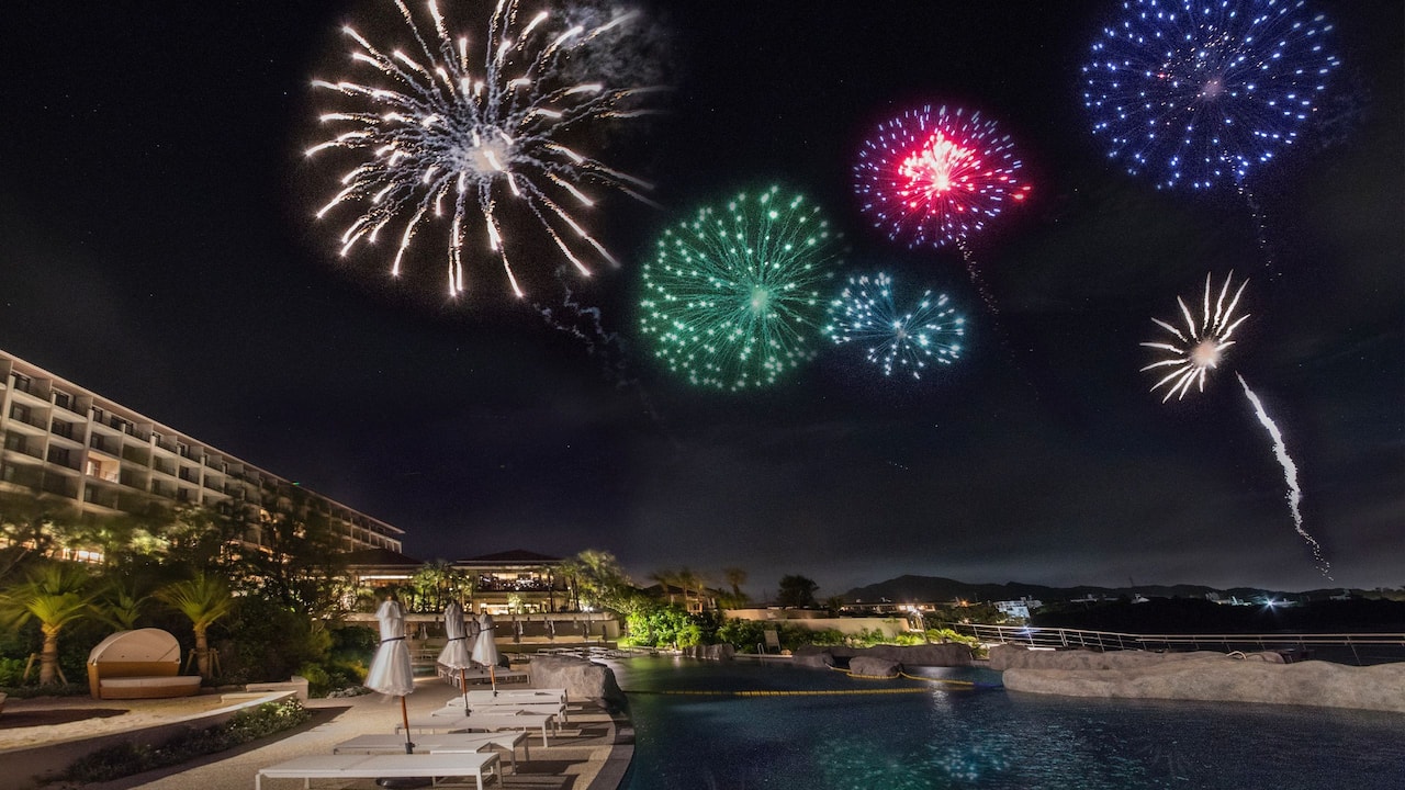 Hyatt Regency Seragaki Island Okinawa Fireworks