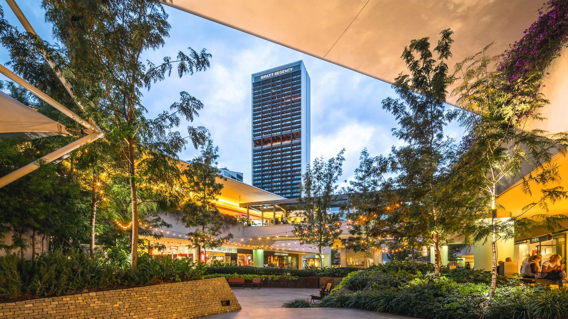 Hyatt Regency Andares Guadalajara Facade View Andares Mall Night