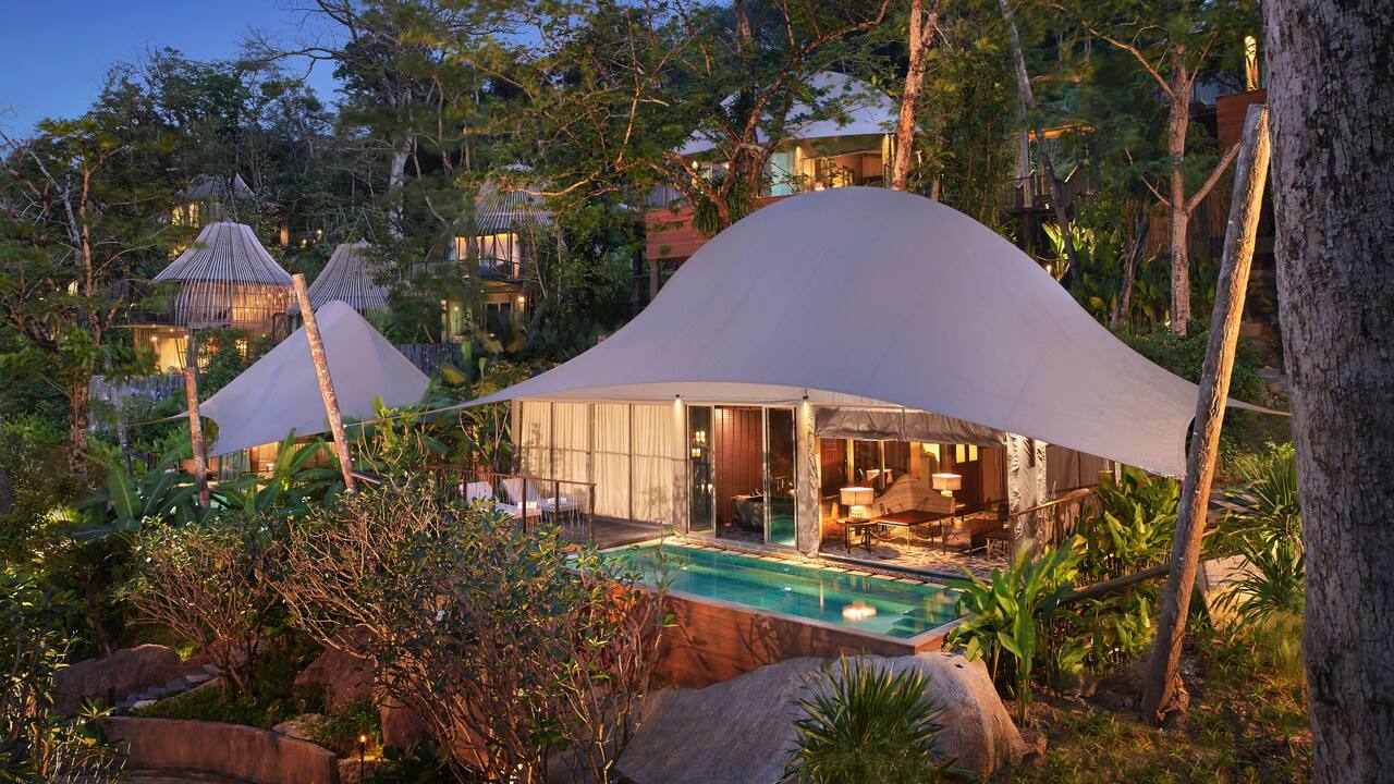 Tent pool villa exterior