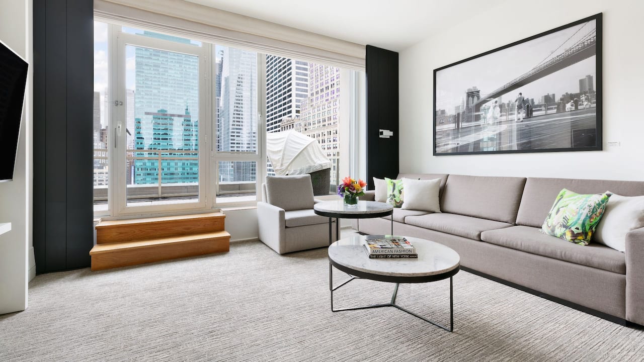 Suite at one of the luxury hotels in Midtown NYC
