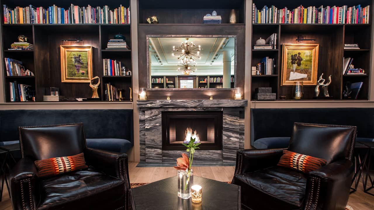 Lounge at Rose Hill Fireplace