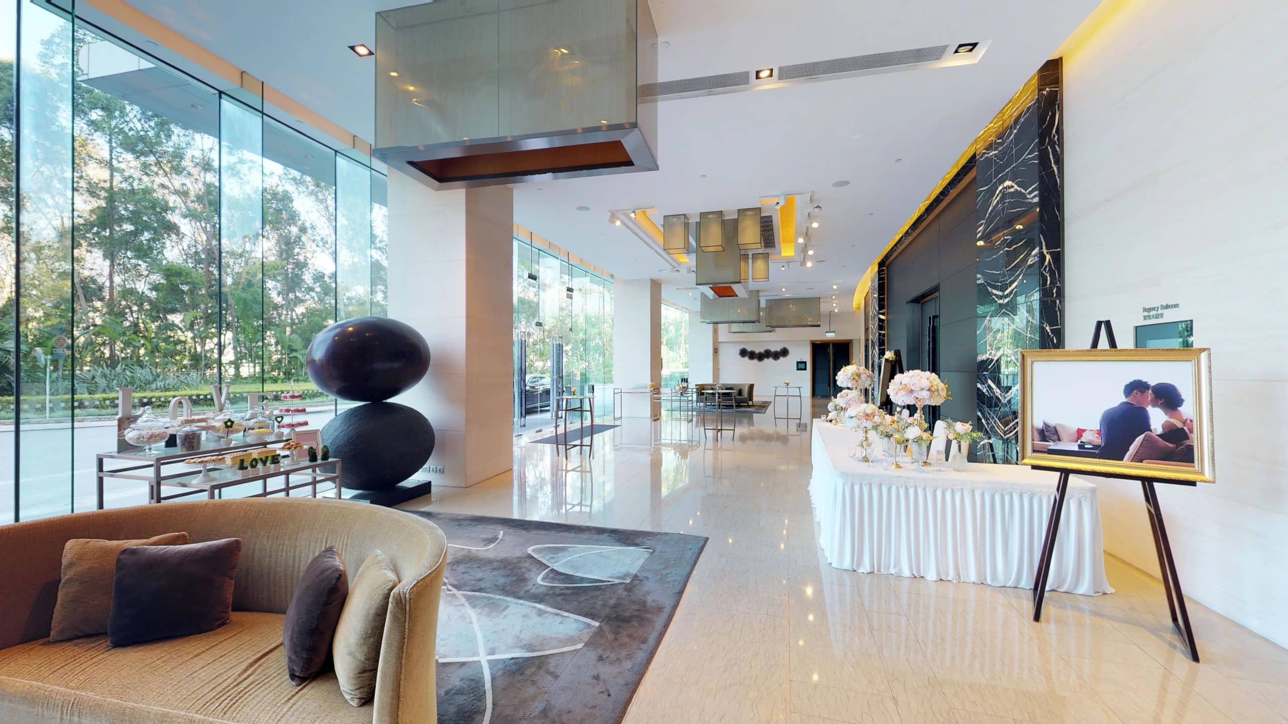 Hyatt Regency Hong Kong, Sha Tin Foyer Wedding Setup