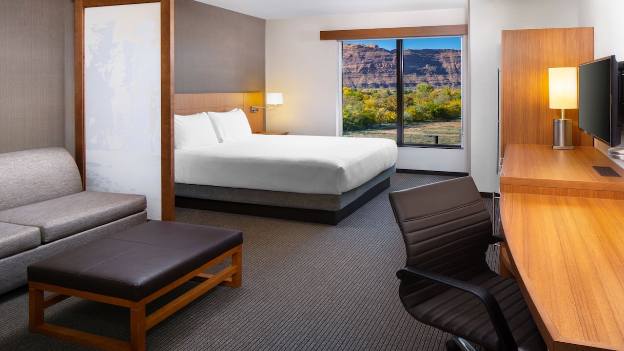 King bed view