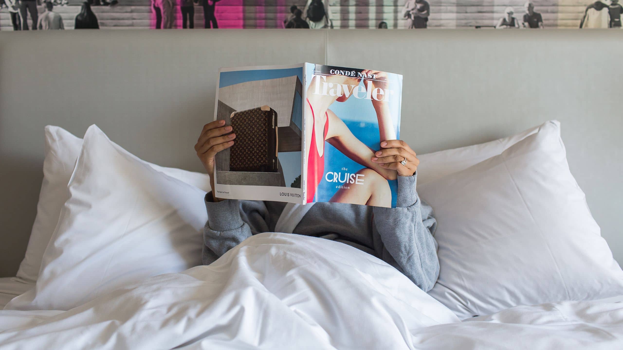 Hyatt Centric Arlington Reading in Bed