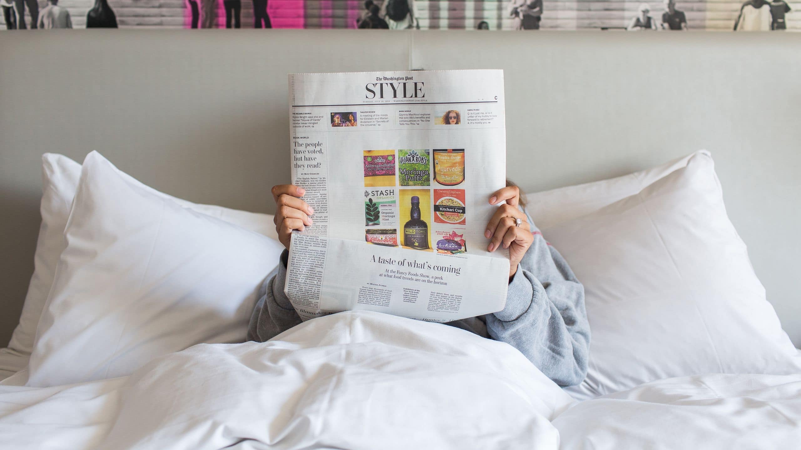 Hyatt Centric Arlington Reading in Bed