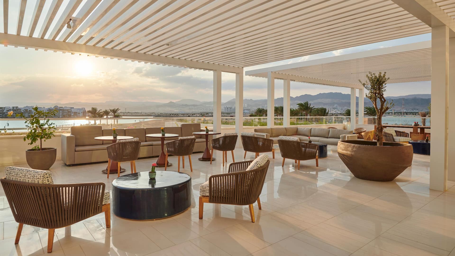 Hyatt Regency Aqaba Ayla Regency Club Terrace Sunset