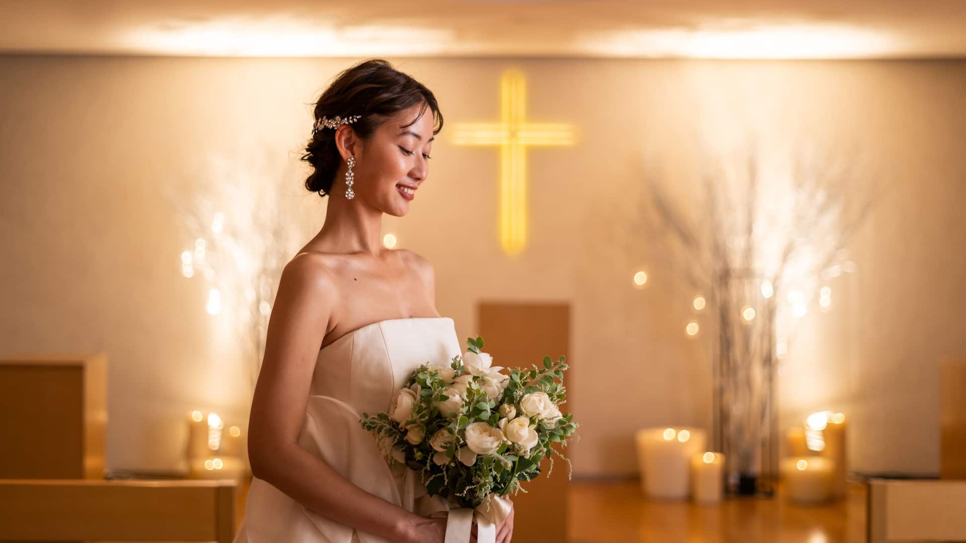 Hyatt Regency Kyoto Wedding Chapel Bride