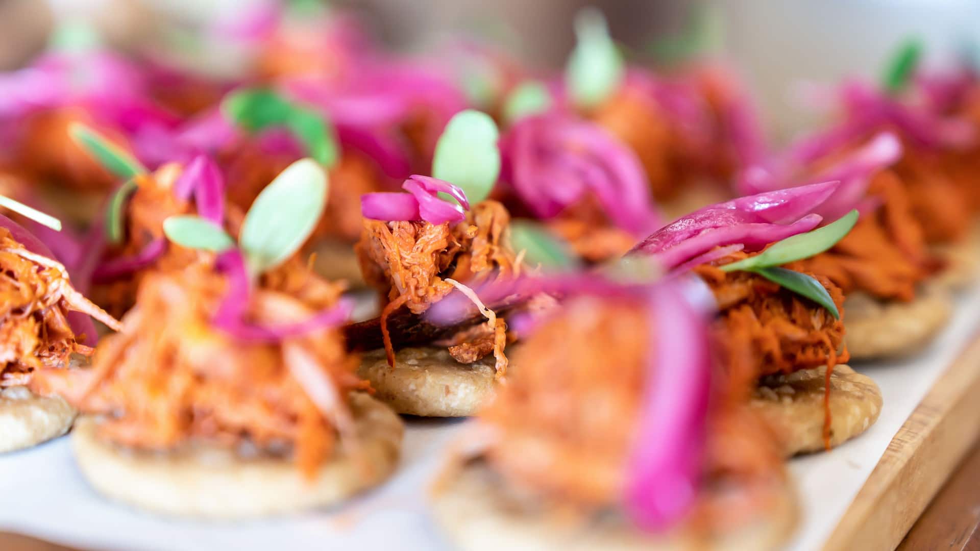 Hyatt Regency Andares Guadalajara Banquets Catering Panuchos Canapes Close